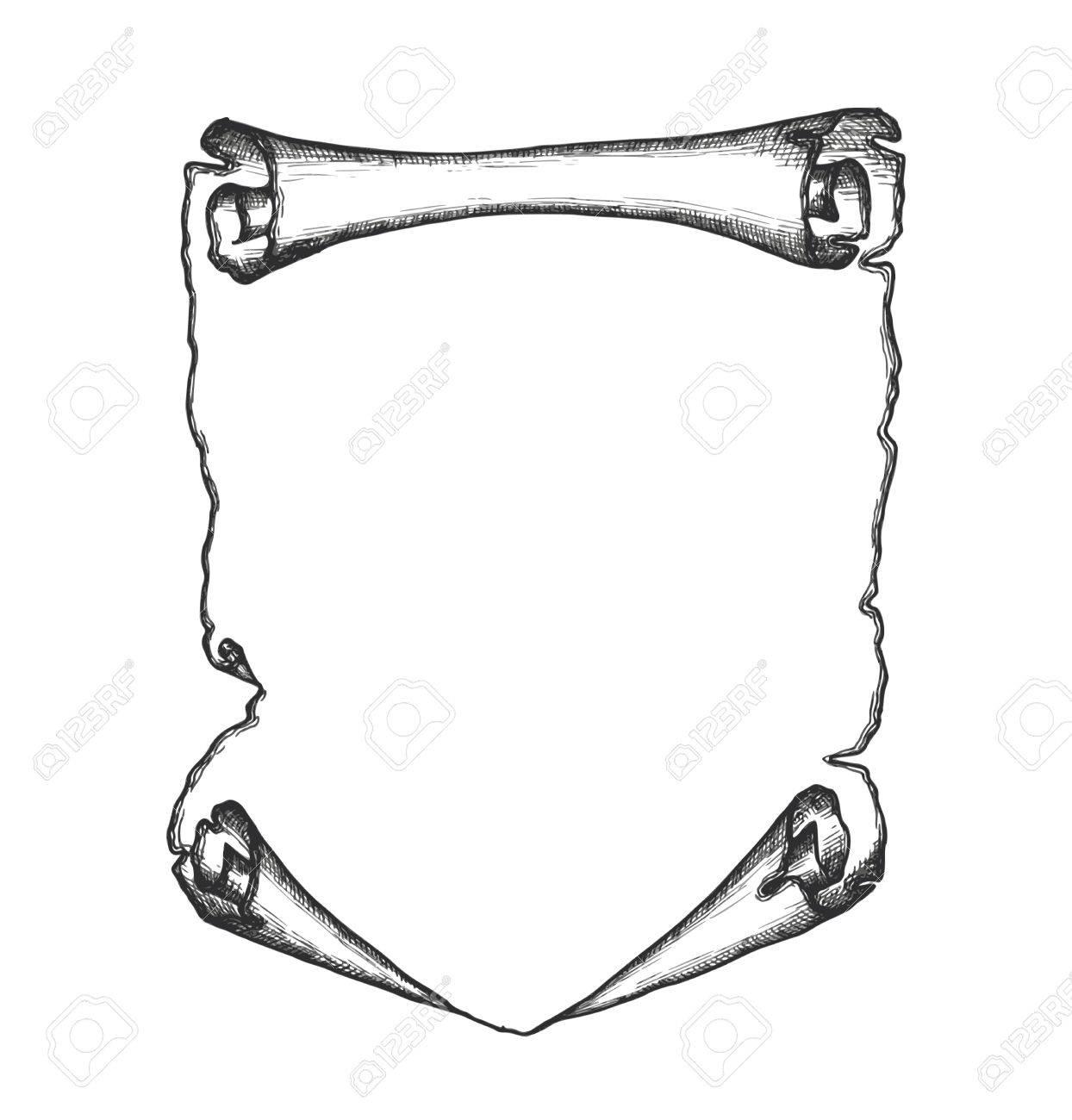 1244x1300 Ancient Blank Scroll Paper. Royalty Free Cliparts, Vectors,