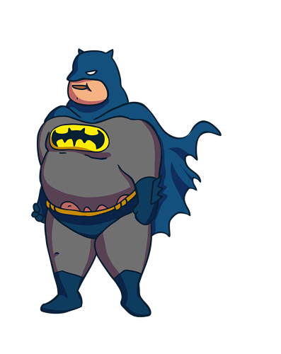 397x500 Fat Batman Clip Art Png