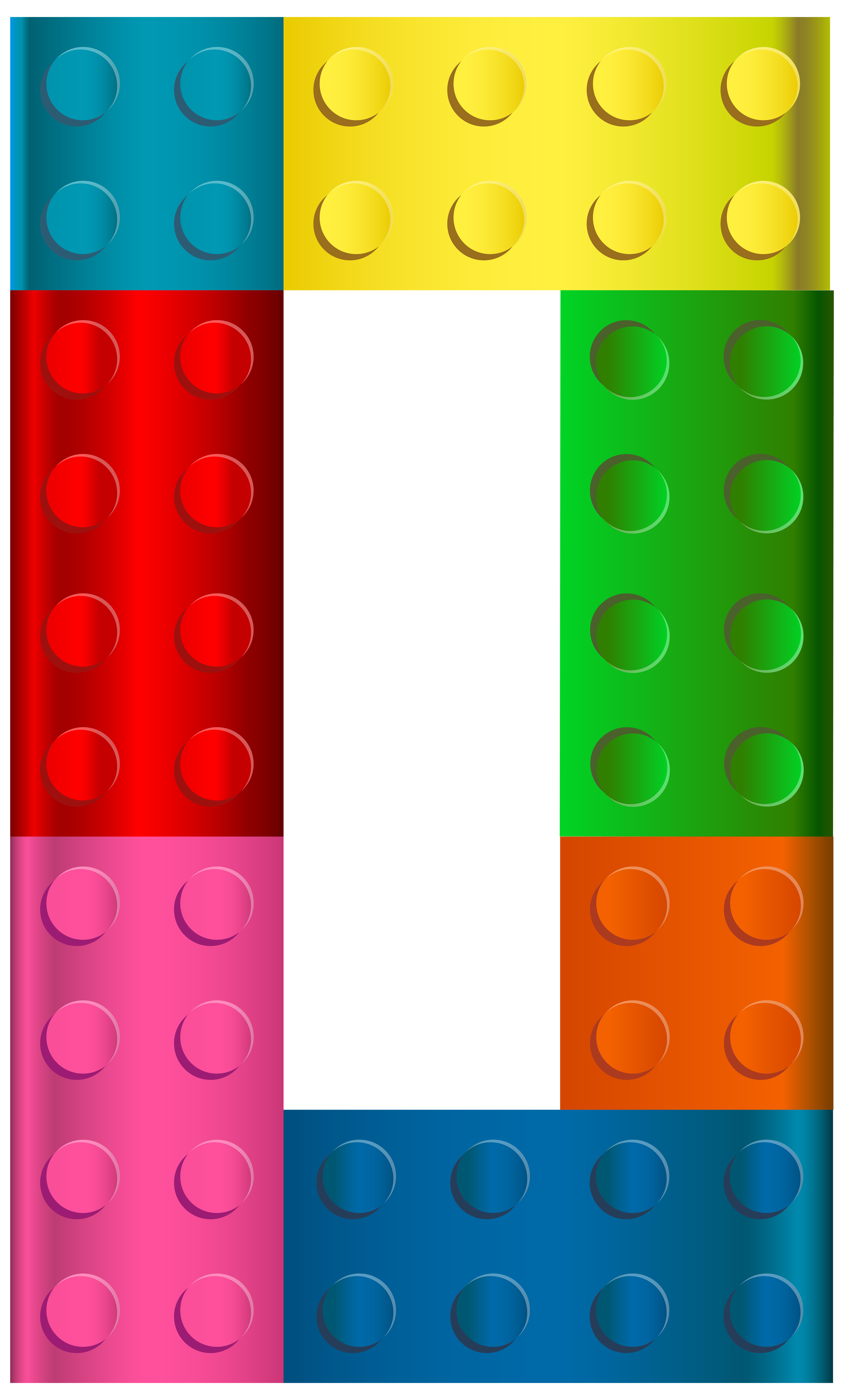 4822x8000 Lego Number Zero Transparent Clip Art Image