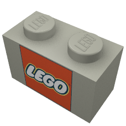 250x250 Lego Part 3004pt6 Brick 1 X 2 With Lego Logo With Closed O Square