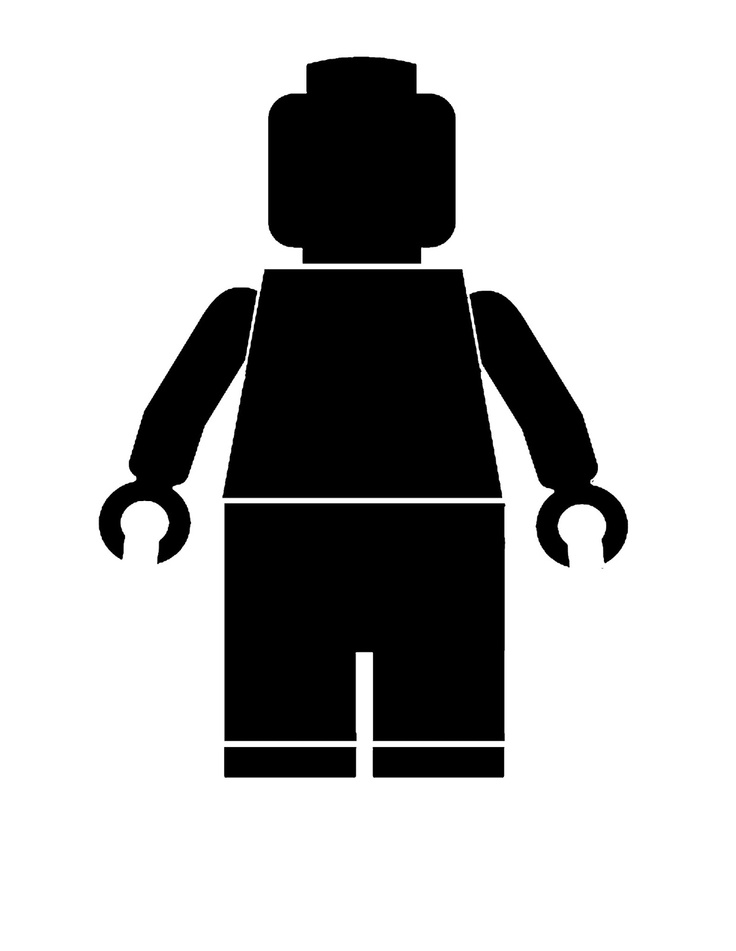 736x951 Lego Man Black And White