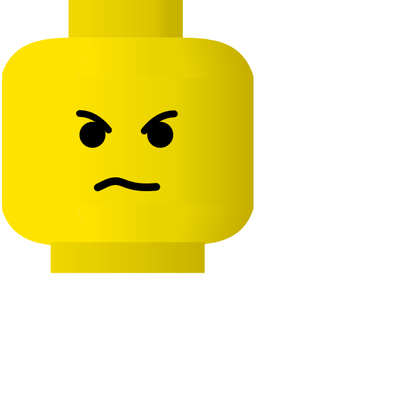 600x581 Lego Smiley Angry Clip Art Free Vector 4vector