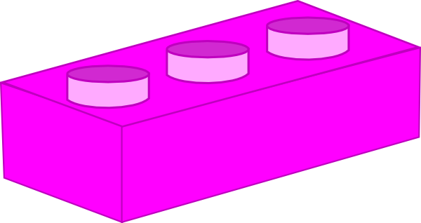 600x318 Hot Pink Lego Brick Clip Art