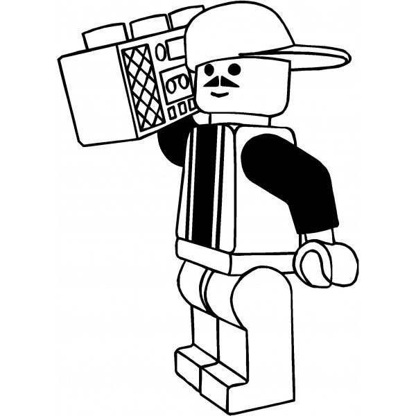 600x600 Lego Character Clipart Black And White
