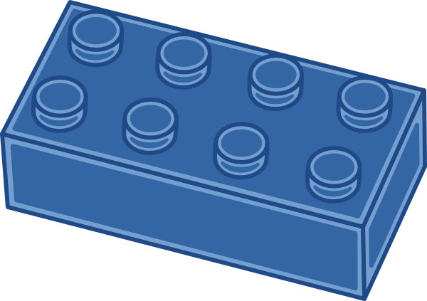 600x423 Blue Lego Block Clip Art
