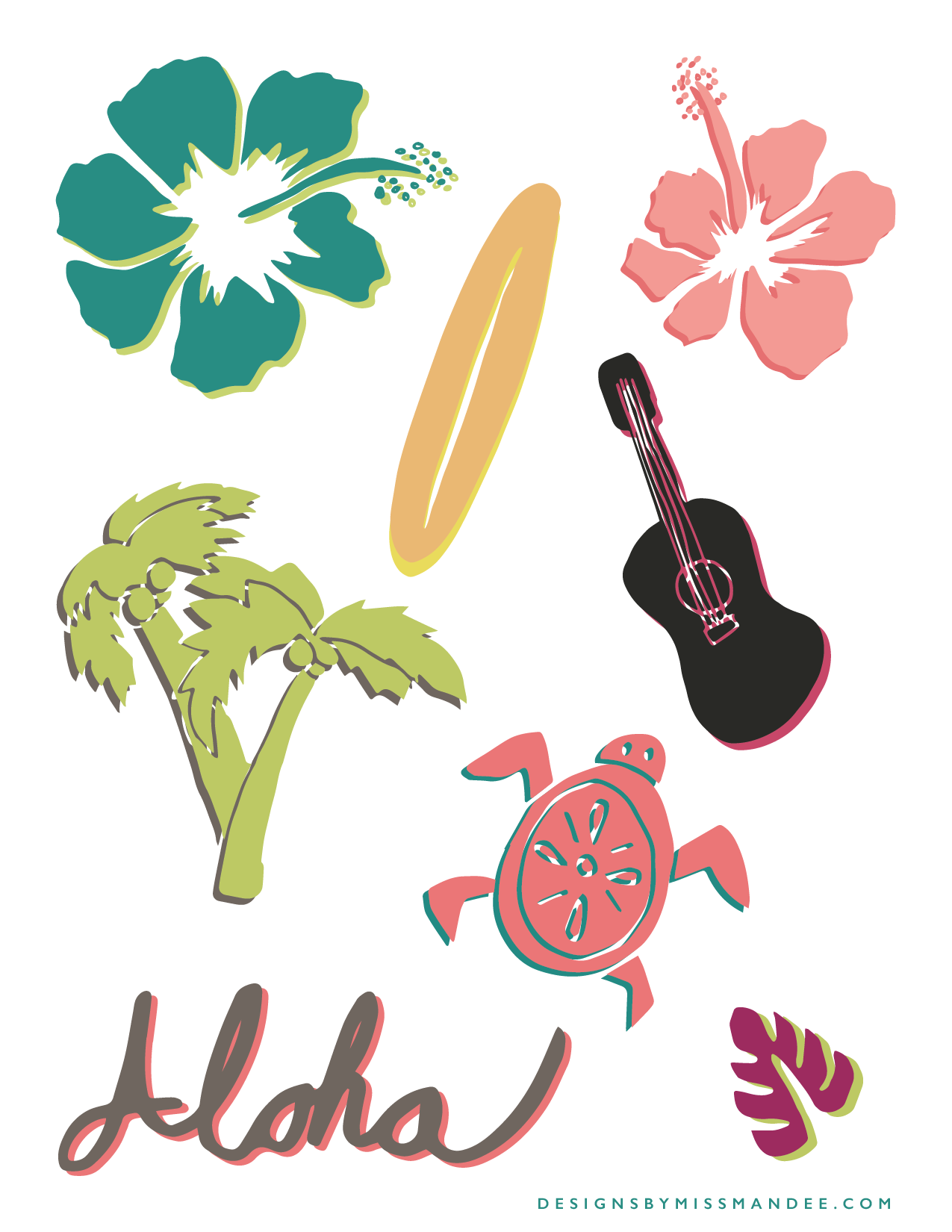 1275x1650 Leis With And Hawaiian Clip Art