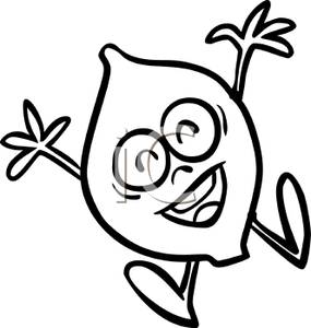 285x300 And White Happy Lemon Clipart Picture