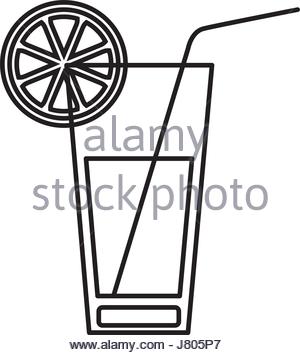 300x355 Black Silhouette Of Cocktail Glass With Lemon Slices And Cherries