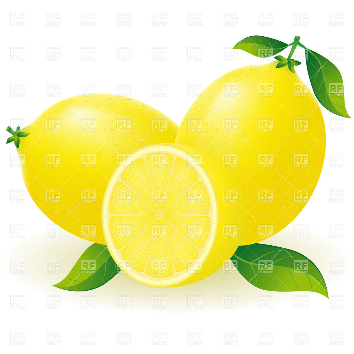 1200x1199 Lemon With Segment Royalty Free Vector Clip Art Image