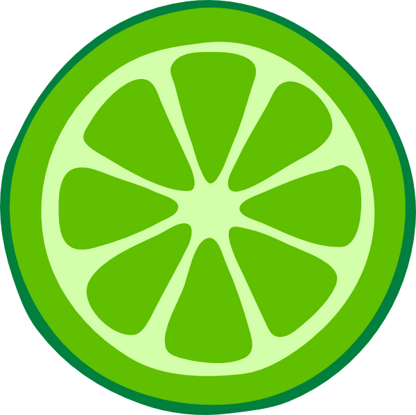 600x599 Lime Slice Clip Art