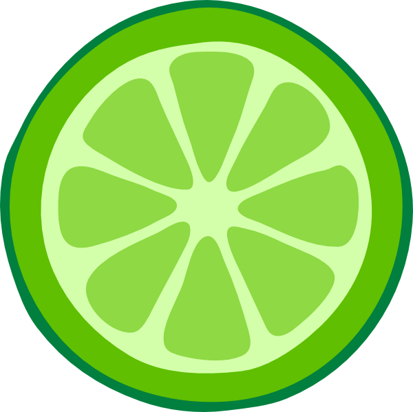 600x599 Lime Slice Clip Art