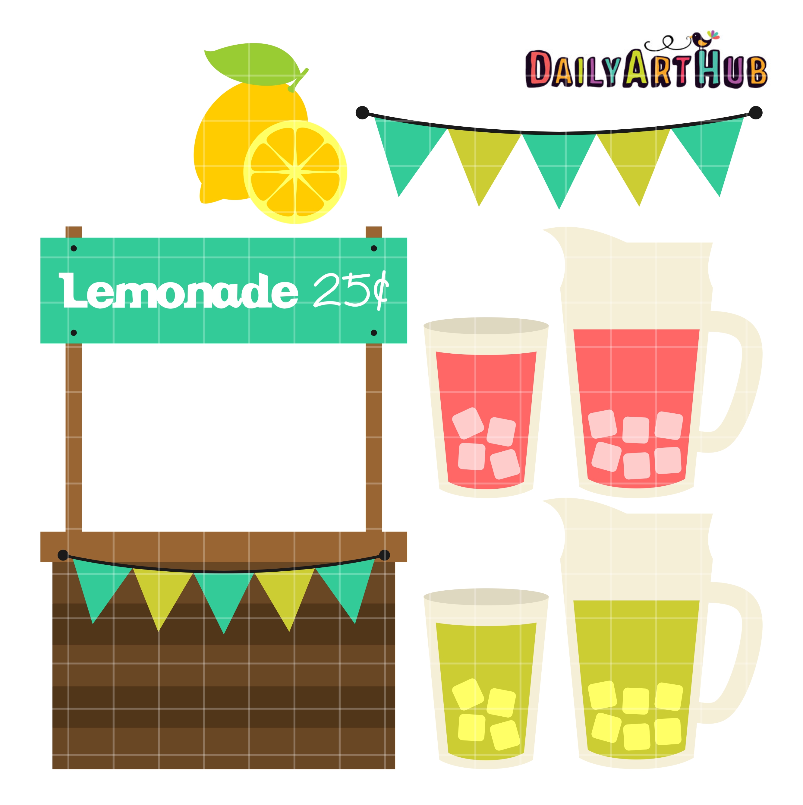 2664x2670 Lemonade Stand Clip Art Set Daily Art Hub