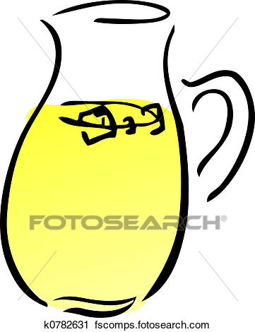 361x470 Clipart Of Pitcher Of Lemonade K0782631