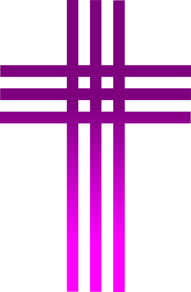 390x595 Purple Cross Clip Art