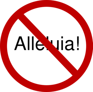 299x297 Alleluia! Prohibited During Lent Clip Art