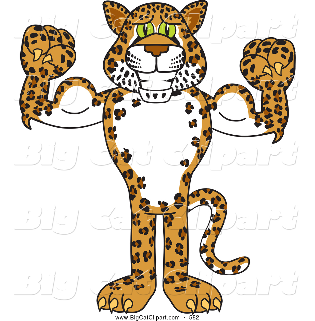 1024x1044 Big Cat Cartoon Vector Clipart Of A Smiling Cheetah, Jaguar