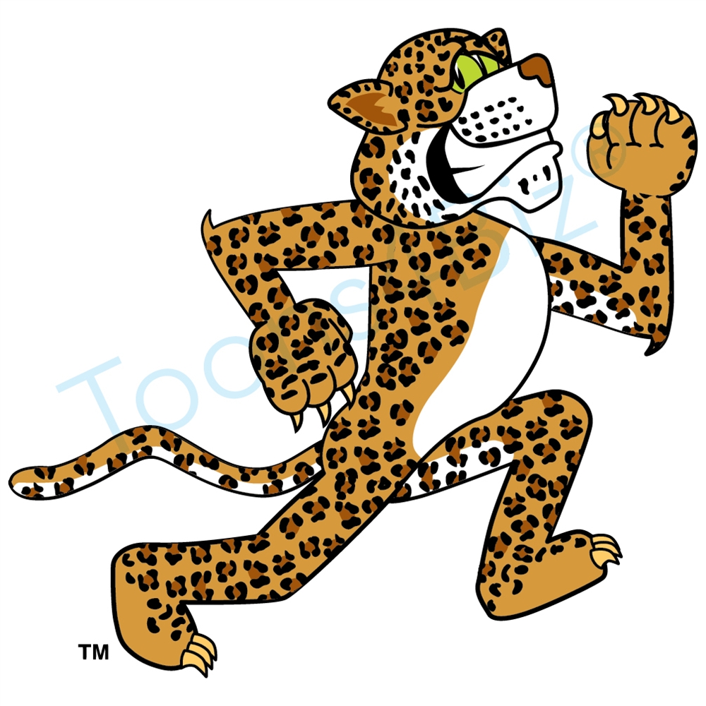 1000x1000 Cheetah Mascot Running Clip Art