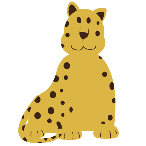 555x555 Leopard Clipart Christmas