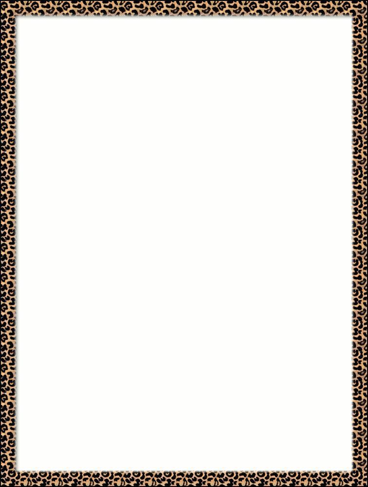 756x1001 Animal Print Borders Clip Art