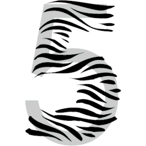 300x300 Number Clipart Zebra Print