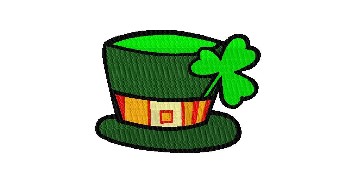 1151x592 Free Holiday Embroidery Design St Patrick's Day Leprechaun Hat