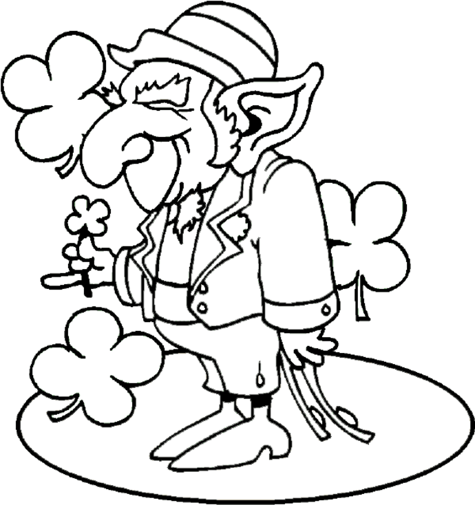 690x734 Old Leprechaun Coloring Pages Free Printable Coloring Pages