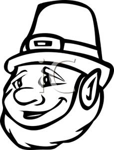 229x300 Black And White Cartoon Of A Leprechaun