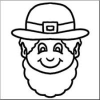 200x200 Leprechaun Clipart Black And White