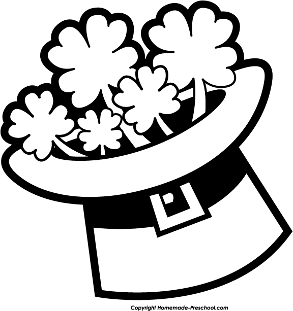 576x613 Clover Clipart Leprechaun Hat