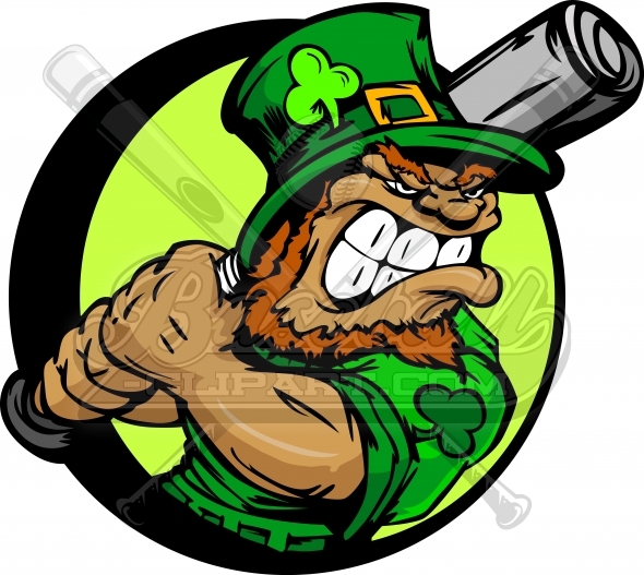 590x527 Baseball Leprechaun Clipart With Baseball Bat