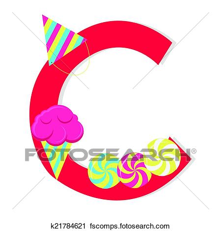 450x470 Clipart Of Letter C From Candy Alphabet K21784621