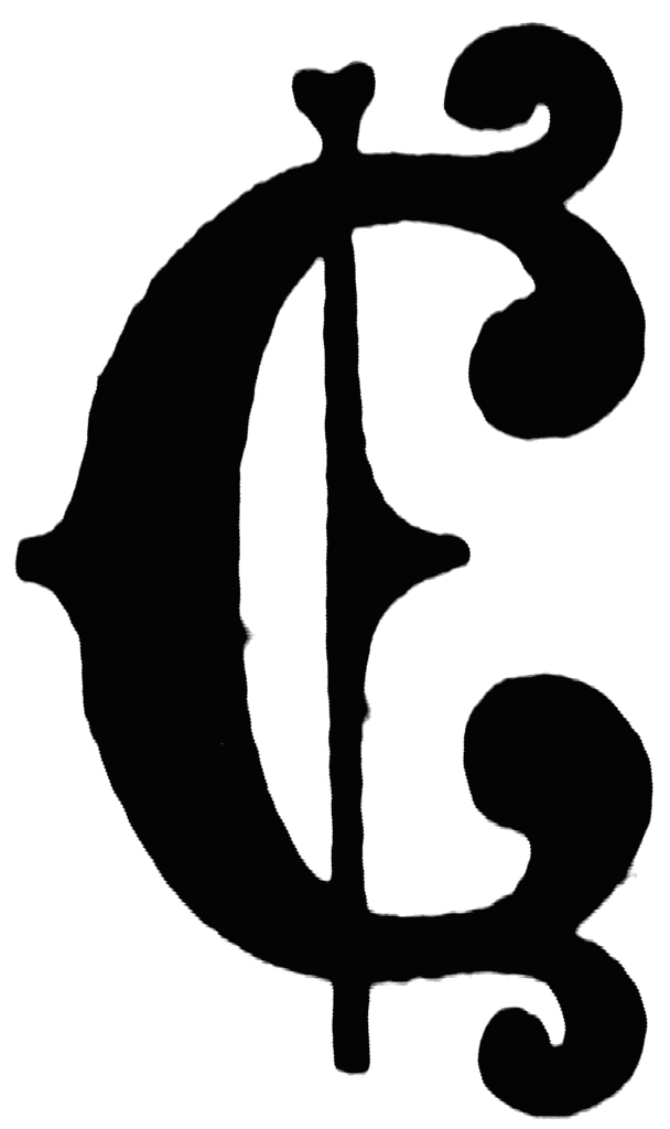 608x1024 Fancy Letter C Clipart