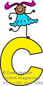 151x300 Image Of A Happy Little Girl Climbing Over A Giant Letter C