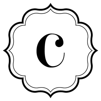 350x350 The Letter C Monogram Clipart