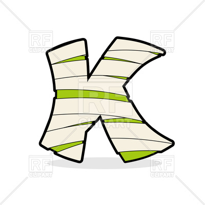 400x400 Mummy Letter K Royalty Free Vector Clip Art Image