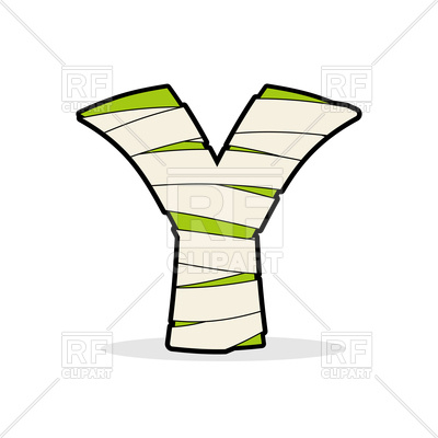 400x400 Mummy Letter Y Royalty Free Vector Clip Art Image