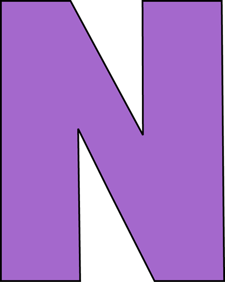 439x550 Purple Letter N Clip Art