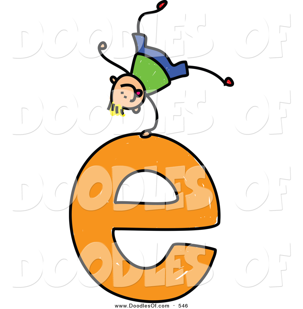 1024x1044 Vector Clipart Of Doodled Blond White Boy Cartwheeling On