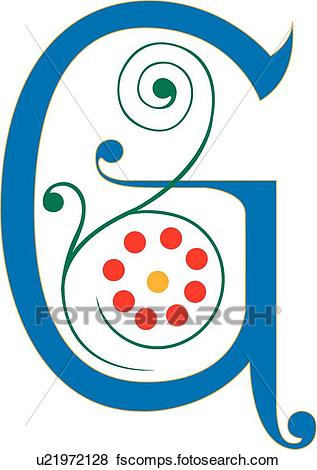 317x470 Clip Art Of Letter G U21972128