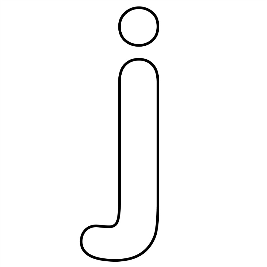 900x900 Letter J Clipart Black And White