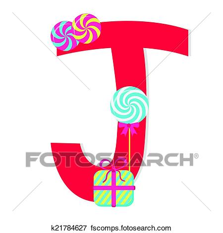 450x470 Clip Art Of Letter J From Candy Alphabet K21784627