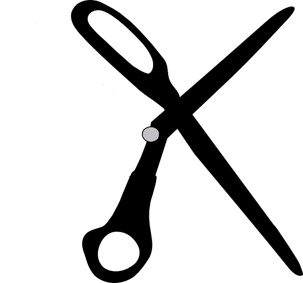 600x562 Black Scissors Letter K Clip Art