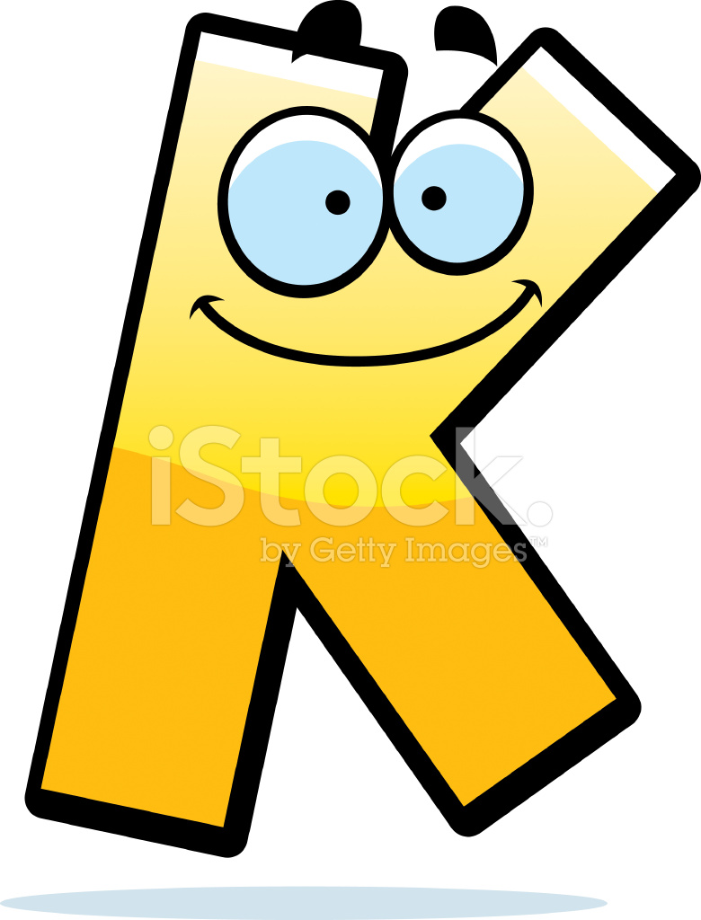 780x1024 Cartoon Letter K Stock Vector