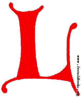 312x372 Clip Art Calligraphic Decorative Initial Capital Letter L