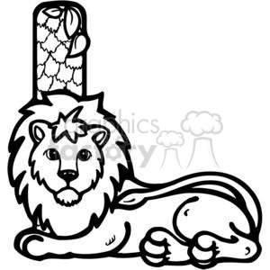300x300 Royalty Free Letter L Lion 380229 Vector Clip Art Image
