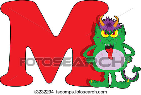 450x305 Drawings Of Letter M With A Monster K3232294