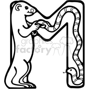 300x300 Royalty Free Letter M Marmot 380188 Vector Clip Art Image
