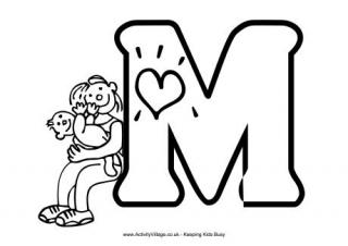 320x226 Letter M Colouring Pages