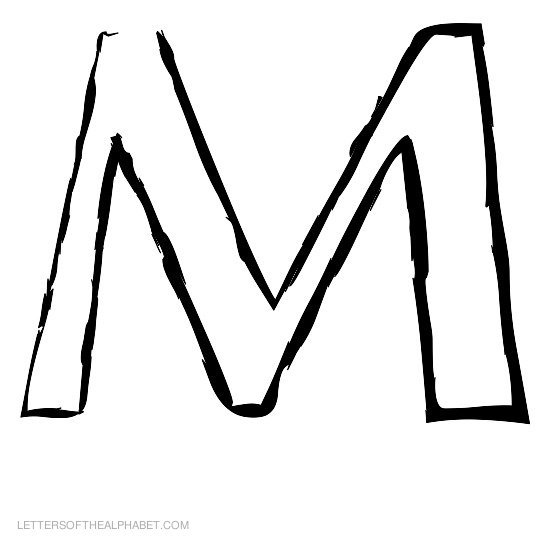 Letter M Outline | Free download on ClipArtMag