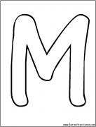 137x180 Printable Printable Letter M Outline